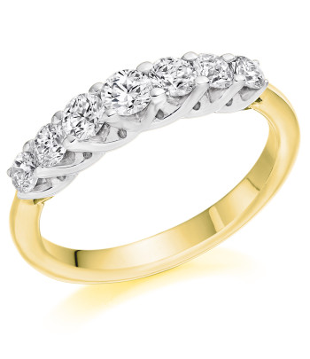 9ct Gold Seven Lab Diamond Ring - ENG9461 9ct Gold Seven Lab Diamond Ring - ENG9461